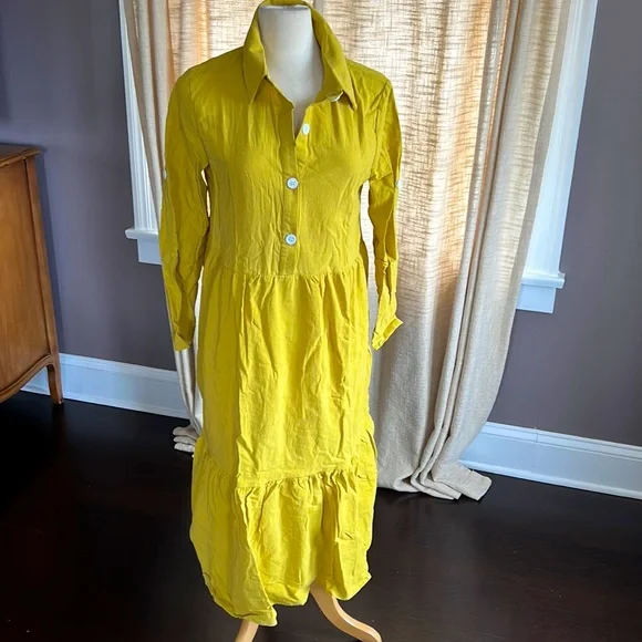 Emery Rose Dresses | Emery Rose Gold Shirt Dress, Size S | Color: Gold | Size: S | Rcasey06's Closet